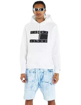 Sudadera Tommy Reg Flay Spray Hombre Blanco