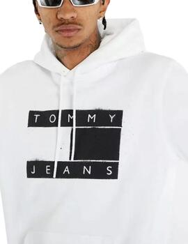 Sudadera Tommy Reg Flay Spray Hombre Blanco