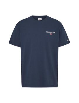 Camiseta Tommy Hilfiger Linear Back Hombre Marino