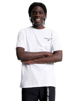 Camiseta Tommy Hilfiger Linear Back Hombre Blanco