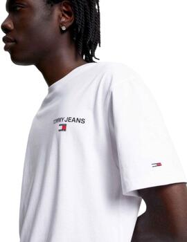 Camiseta Tommy Hilfiger Linear Back Hombre Blanco