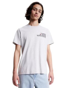 Camiseta Tommy Hilfiger Reg Entry hombre Gris