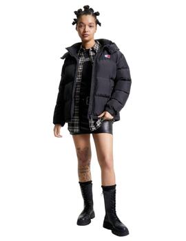 Cazadora Tommy Alaska Puffer Mujer Negro
