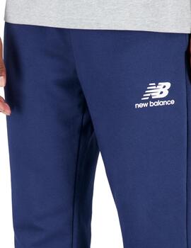 Pantalón New Balance Stacked Logo Hombre Azul