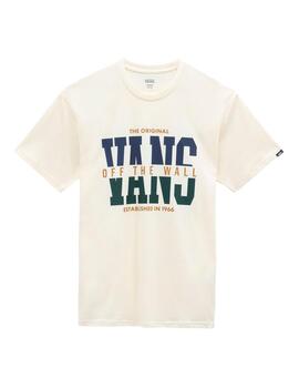 Camiseta Vans Stackletic-B Hombre Beige