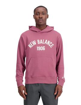 Sudadera New Balance Essentials Varsity Fleece Hombre Rosa