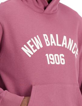 Sudadera New Balance Essentials Varsity Fleece Hombre Rosa