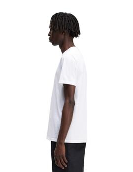 Camiseta Fred Perry Bordada Hombre Blanco