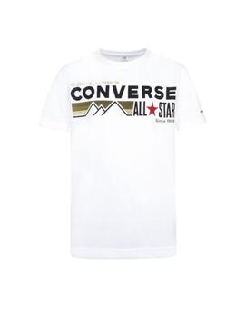 Camiseta Converse Logo All Star Niño Blanca