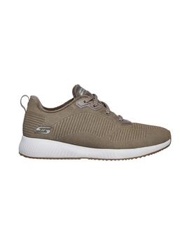 Zapatillas Skechers Bobs Squad Mujer Taupe