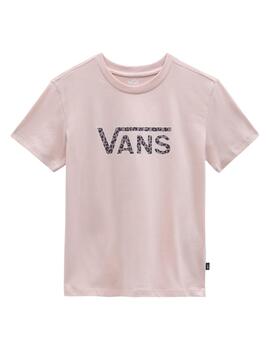 Camiseta Vans Drop V Cheetah Mujer Rosa