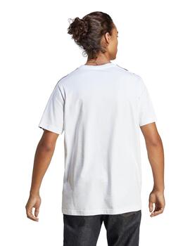 Camiseta Adidas Essentials 3 Bandas Hombre Blanco