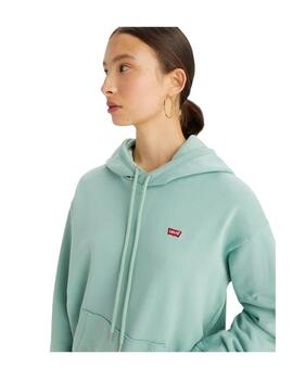 Sudadera Levis Standard Mujer Verde Con Capucha