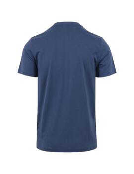 Camiseta Fred Perry Bordada Hombre Azul