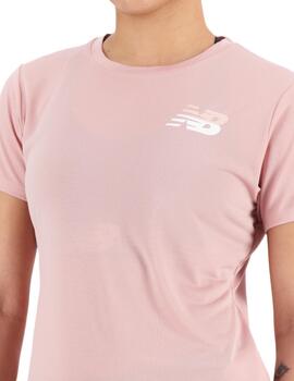 Camiseta New Balance Graphic Accelerate Mujer Rosa