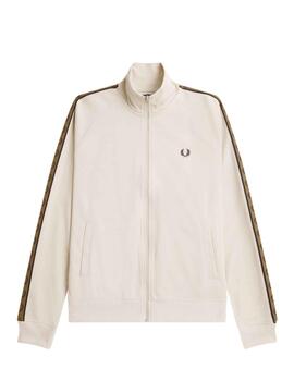 Chaqueta Sin Capucha Fred Perry Taped Hombre Beige