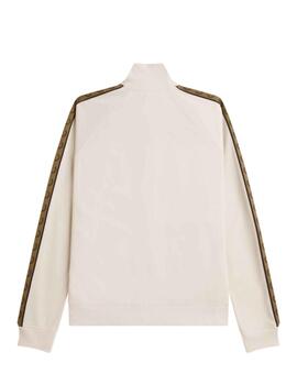 Chaqueta Sin Capucha Fred Perry Taped Hombre Beige