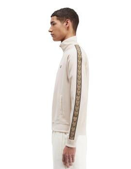 Chaqueta Sin Capucha Fred Perry Taped Hombre Beige