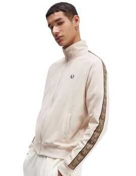 Chaqueta Sin Capucha Fred Perry Taped Hombre Beige