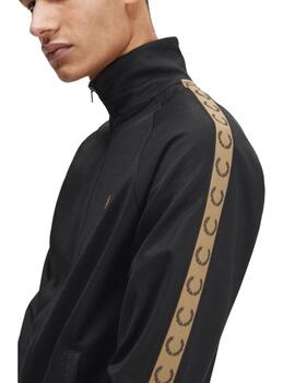 Chaqueta Sin Capucha Fred Perry Taped Hombre Negro
