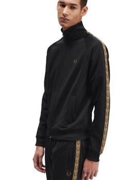 Chaqueta Sin Capucha Fred Perry Taped Hombre Negro