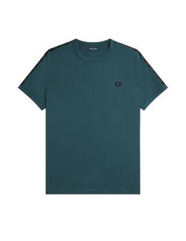 Camiseta Fred Perry Ringer Hombre Verde