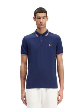 Polo Fred Perry Twin Tipped Hombre Marino