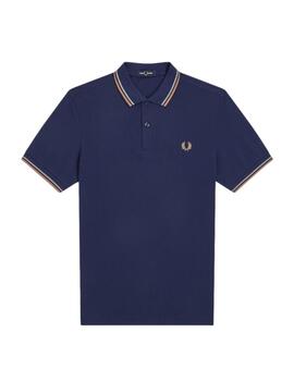 Polo Fred Perry Twin Tipped Hombre Marino