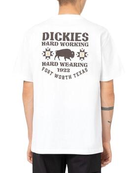 Camiseta Dickies Hays Hombre Blanco