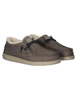 Zapatillas Hey Dude Wally Herringbone Hombre Gris