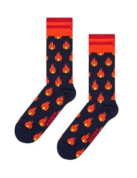 Calcetines Happy Socks Flames Unisex Marino