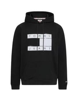 Sudadera Tommy Reg Flay Spray Hombre Negro