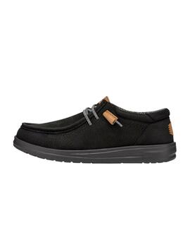 Zapatillas Hey Dude Wally Grip Hombre Negro