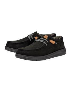 Zapatillas Hey Dude Wally Grip Hombre Negro