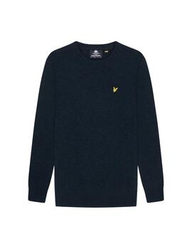 Jersey Lyle&Scott Crew Neck Lambswool Hombre Azul