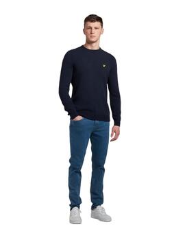 Jersey Lyle&Scott Crew Neck Lambswool Hombre Azul