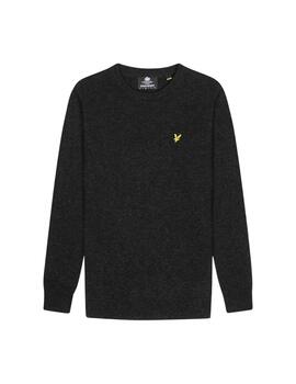 Jersey Lyle &Scott Crew Neck Lambswool Hombre Gris