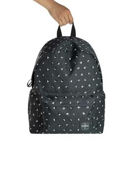 Mochila Munich Dark Grey -Dots Unisex Negra