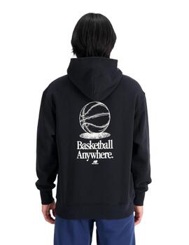 Sudadera New Balance Basketball Hombre  Negra