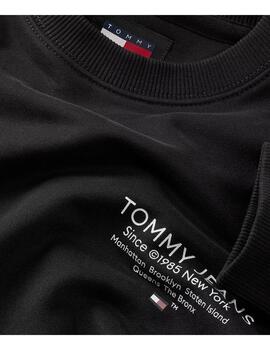 Sudadera Sin Capucha Tommy Essential Graphic Hombre Negro