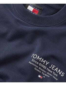 Sudadera Sin Capucha Tommy Essential Graphic Hombre Marino