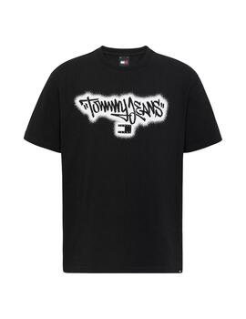 Camiseta Tommy Sprat Hombre Negra