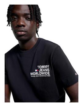 Camiseta Tommy Entry Hombre Negra
