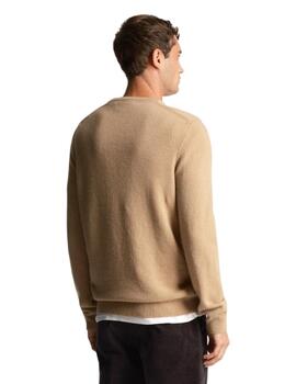 Jersey Lyle&Scott Crew Neck Lambswool Hombre Beige
