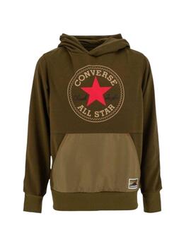  Sudadera Converse Po Pullover Hoody Niño Kaki