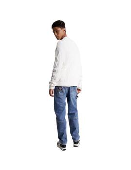 Jersey Tommy Rlx Flag Cable Hombre Blanco