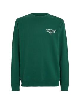 Sudadera Sin Capucha Tommy Essential Graphic Hombre Verde