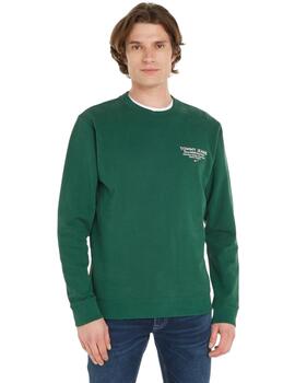 Sudadera Sin Capucha Tommy Essential Graphic Hombre Verde