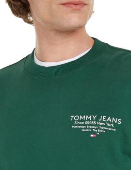 Sudadera Sin Capucha Tommy Essential Graphic Hombre Verde