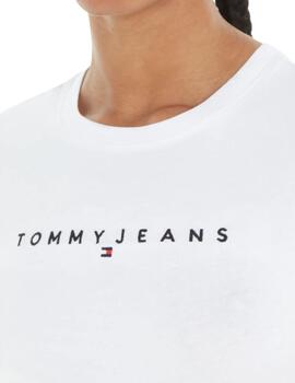 Camiseta Tommy Slim Linear Mujer Blanca